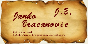 Janko Bracanović vizit kartica